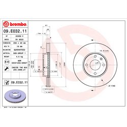 Tarcze Brembo - 09.E032.11