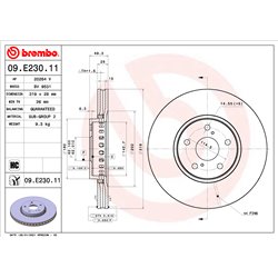 Tarcze Brembo - 09.E230.11