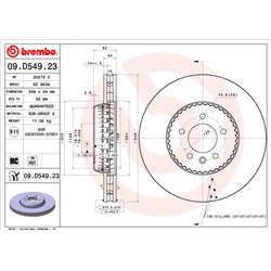 Tarcze Brembo - 09.D549.23