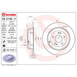 Tarcze Brembo - 08.E139.11