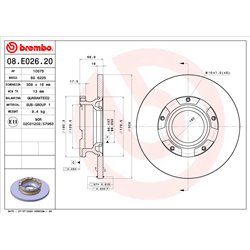 Tarcze Brembo - 08.E026.20