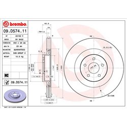 Tarcze Brembo - 09.D574.11