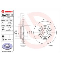 Tarcze Brembo - 09.D103.11