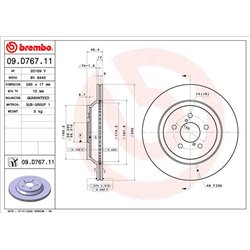 Tarcze Brembo - 09.D767.11