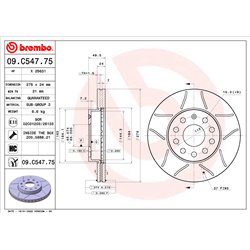 Tarcze Brembo MAX - 09.C547.75