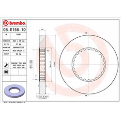 Tarcze Brembo - 08.E158.10