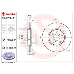 Tarcze Brembo - 09.D280.11