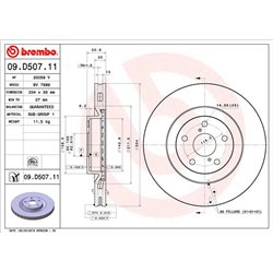 Tarcze Brembo - 09.D507.11