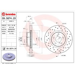 Tarcze Brembo XTRA - 09.5674.2X
