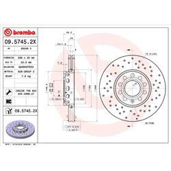 Tarcze Brembo XTRA - 09.5745.2X