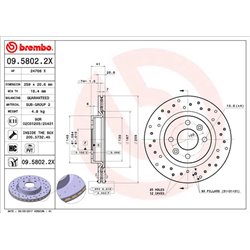 Tarcze Brembo XTRA - 09.5802.2X