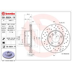 Tarcze Brembo XTRA - 09.6924.1X