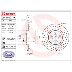 Tarcze Brembo XTRA - 09.7012.1X