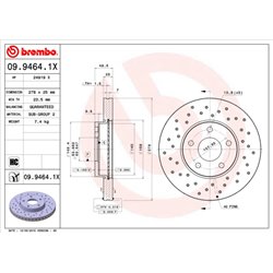 Tarcze Brembo XTRA - 09.9464.1X