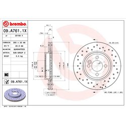 Tarcze Brembo XTRA - 09.A761.1X