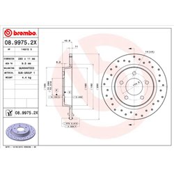 Tarcze Brembo XTRA - 08.9975.2X