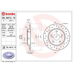 Tarcze Brembo XTRA - 08.A912.1X