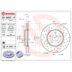 Tarcze Brembo XTRA - 09.8665.1X