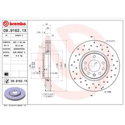 Tarcze Brembo XTRA - 09.9162.1X
