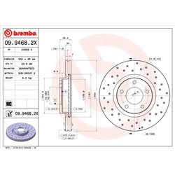 Tarcze Brembo XTRA - 09.9468.2X