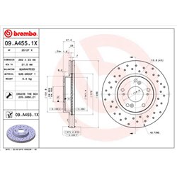 Tarcze Brembo XTRA - 09.A455.1X
