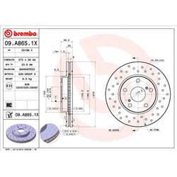 Tarcze Brembo XTRA - 09.A865.1X