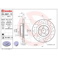 Tarcze Brembo XTRA - 09.A921.1X
