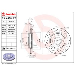 Tarcze Brembo XTRA - 09.A968.2X