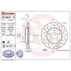 Tarcze Brembo XTRA - 09.B647.1X
