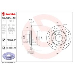 Tarcze Brembo XTRA - 08.5334.1X