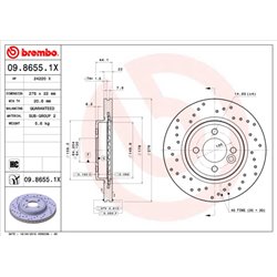 Tarcze Brembo XTRA - 09.8655.1X