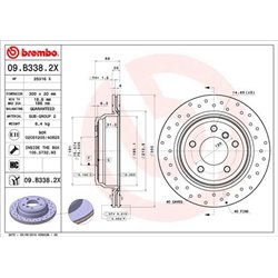 Tarcze Brembo XTRA - 09.B338.2X