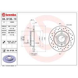 Tarcze Brembo XTRA - 08.9136.1X