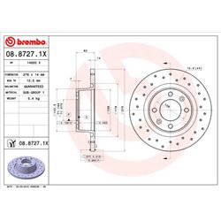 Tarcze Brembo XTRA - 08.8727.1X