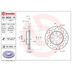 Tarcze Brembo XTRA - 09.8635.1X