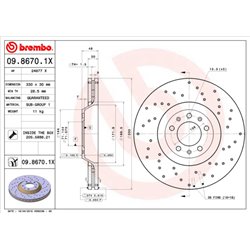 Tarcze Brembo XTRA - 09.8670.1X