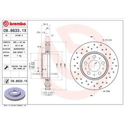 Tarcze Brembo XTRA - 09.8633.1X