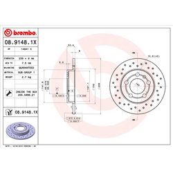 Tarcze Brembo XTRA - 08.9148.1X