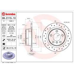 Tarcze Brembo XTRA - 08.C115.1X