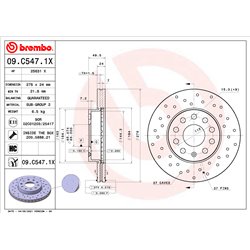 Tarcze Brembo XTRA - 09.C547.1X