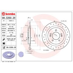 Tarcze Brembo XTRA - 08.C250.2X