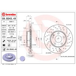 Tarcze Brembo XTRA - 09.B343.4X