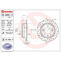 Tarcze Brembo XTRA - 08.A869.1X