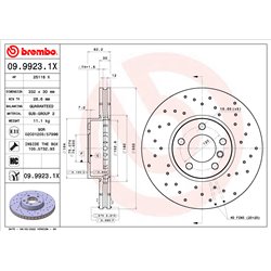 Tarcze Brembo XTRA - 09.9923.1X