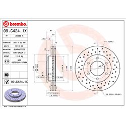 Tarcze Brembo XTRA - 09.C424.1X