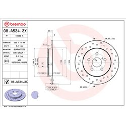 Tarcze Brembo XTRA - 08.A534.3X