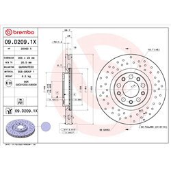 Tarcze Brembo XTRA - 09.D209.1X