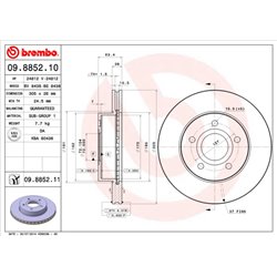 Tarcze Brembo - 09.8852.11