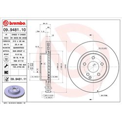 Tarcze Brembo - 09.9481.11