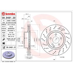 Tarcze Brembo - 09.9481.21